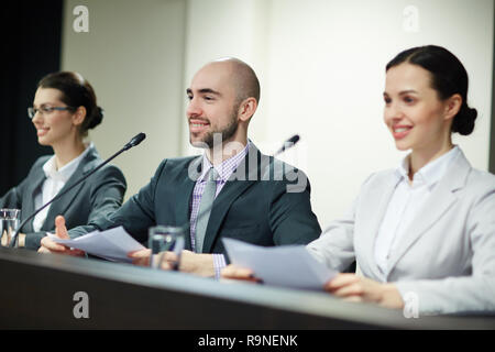 Erfolgreiche Teilnehmer Stockfoto