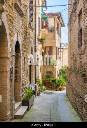 Malerische Anblick in Bevagna, antike Stadt in der Provinz von Perugia, Umbrien, Italien. Stockfoto