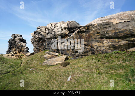 Devil's Wand bei Weddersleben im Nationalpark Harz Stockfoto