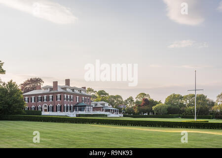 Mansion und Rasen in Newport Stockfoto