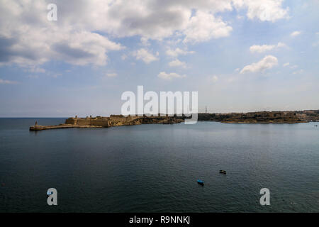 Panorama vom Hafen von Valletta Valletta, Malta Stockfoto