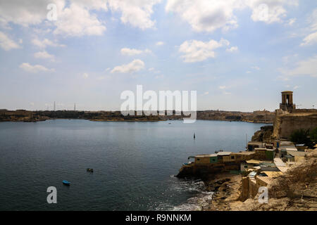 Panorama vom Hafen von Valletta Valletta, Malta Stockfoto