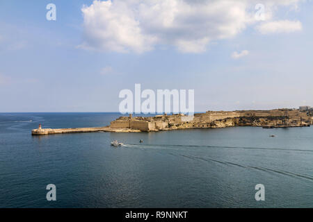 Panorama vom Hafen von Valletta Valletta, Malta Stockfoto