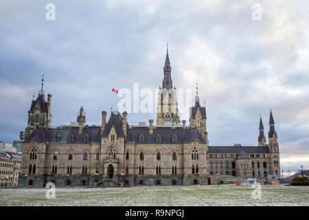 Main Tower Der West Block des Parlaments von Kanada, in der kanadischen parlamentarischen Komplex aus Ottawa, Ontario. Es ist ein großer kandmark der Stadt Stockfoto