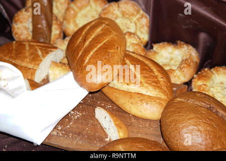 Leckere frische Brötchen cupcakes Bäckerei Restaurant Stockfoto