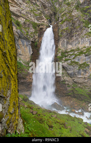 Gössnitz/Gößnitz Wasserfall/Goessnitz Wasserfall in der Nähe von Heiligenblut am Großglockner, Nationalpark Hohe Tauern, Österreichischen Alpen, Kärnten / Kärnten, Österreich Stockfoto