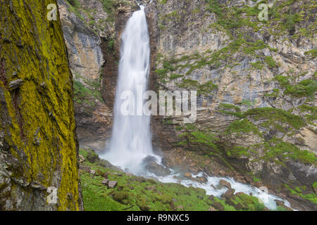 Gössnitz/Gößnitz Wasserfall/Goessnitz Wasserfall in der Nähe von Heiligenblut am Großglockner, Nationalpark Hohe Tauern, Österreichischen Alpen, Kärnten / Kärnten, Österreich Stockfoto