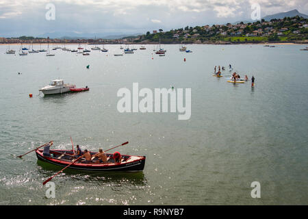 Bucht von Saint Jean de Luz, Baskenland. Urrugne, Departement Pyrénées-Atlantiques, Region Aquitanien. Im Südwesten von Frankreich. Stockfoto