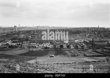 Leeds, West Yorkshire, UK. Die meanwood Bezirk im Jahr 1974, vor der Sanierung und Erneuerung Stockfoto