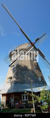 Windmühle bei Ahrenshoop, Darrs, Deutschland. Ahrenshoop ist eine Gemeinde in Mecklenburg-Vorpommern auf der Halbinsel Fischland-Darß-Zingst der Stockfoto