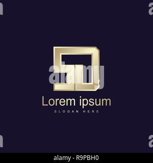 Initial SD-Logo Vorlage Vektor Design Stock Vektor