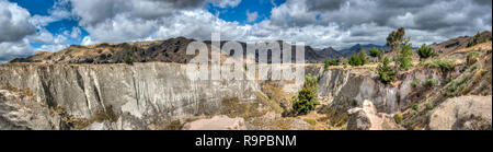 Die erstaunliche Landschaft rund um Quilotoa See in Ecuador. Stockfoto