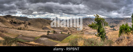 Die erstaunliche Landschaft rund um Quilotoa See in Ecuador. Stockfoto