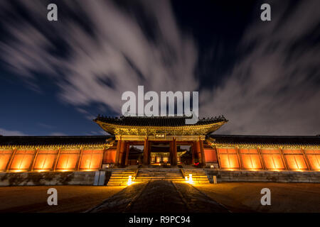 Nacht Changgyeonggung-palast Palast in Seoul Stadt. Stockfoto