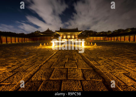 Nacht Changgyeonggung-palast Palast in Seoul Stadt. Stockfoto