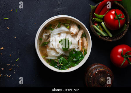 Malaiischen stil Kway Teow Suppe Nudelsuppe Stockfoto