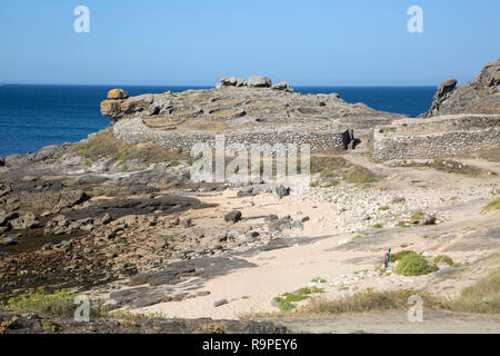 Castro de Barona Strand; Galizien; Spanien Stockfoto