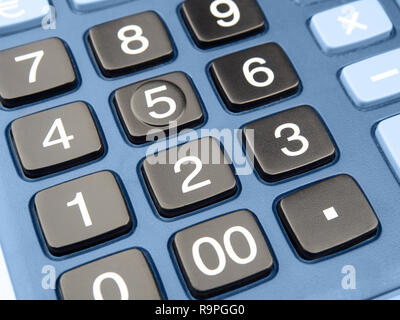 Taschenrechner Tasten Nummern closeup Schuß Stockfoto