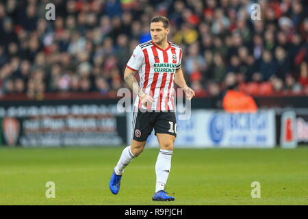 26. Dezember 2018, Bramall Lane, Sheffield, England; Sky Bet Meisterschaft, Sheffield United vs Derby; Billy Sharp (10) von Sheffield United Credit: Mark Cosgrove/News Bilder der Englischen Football League Bilder unterliegen DataCo Lizenz Stockfoto