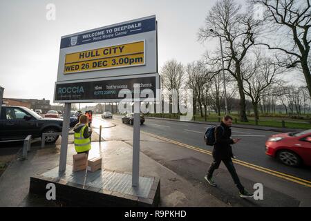 Einen allgemeinen Überblick über Deepdale Stadium, die Heimat von Preston North End FC 26 Dezember 2018 Deepdale, Preston, England; Sky Bet Meisterschaft, Preston North End vs Hull City; Quelle: Terry Donnelly/News Bilder der Englischen Football League Bilder unterliegen DataCo Lizenz Stockfoto