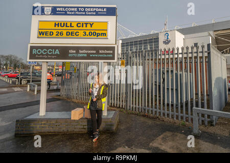 Einen allgemeinen Überblick über Deepdale Stadium, die Heimat von Preston North End FC 26 Dezember 2018 Deepdale, Preston, England; Sky Bet Meisterschaft, Preston North End vs Hull City; Quelle: Terry Donnelly/News Bilder der Englischen Football League Bilder unterliegen DataCo Lizenz Stockfoto