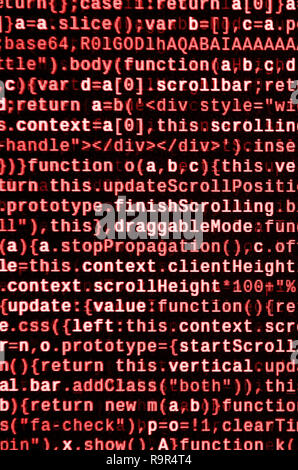 Computer Programm Vorschau. Programmiercode eingeben. Information ...
