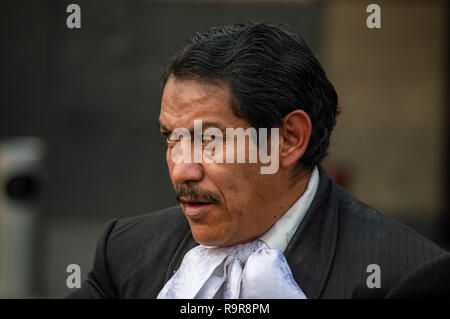 Eine Mariachi Band auf der Plaza Garibaldi in Mexiko City, Mexiko durchführen Stockfoto