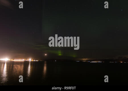 Aurora borealis, Reykjavik Stockfoto
