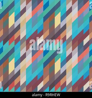 Mehrfarbig gestreiftes, geometrisches Nahtmuster. Stock Vektor