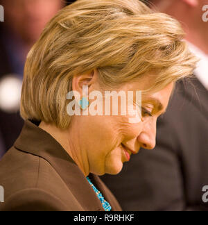 Demokratische Präsidentschaftskandidat hoffnungsvoll, Hillary Clinton besucht und das Blech Arbeitnehmer Lokale 88 in Las Vegas, Nevada am 17. November 2007 gerichtet. SMART Union billigt Hillary Clinton für das Amt des Präsidenten. Stockfoto