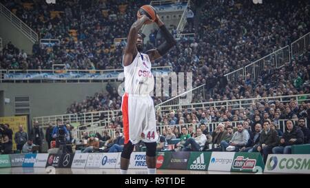 Athen, Griechenland. 28 Dez, 2018. Othello Hunter von CSKA Moskau in Aktion während der Euroleague basketball Match zwischen Panathinaikos BC und CSKA Moskau im Olympic indoor Hall. Credit: Ioannis Alexopoulos/SOPA Images/ZUMA Draht/Alamy leben Nachrichten Stockfoto