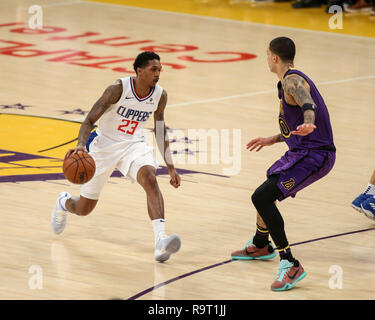 Los Angeles, CA, USA. 28 Dez, 2018. LA Clippers guard Lou Williams #23 Während die Los Angeles Clippers vs Los Angeles Lakers an Staples Center am 28. Dezember 2018. (Foto durch Jevone Moore) Credit: Csm/Alamy leben Nachrichten Stockfoto