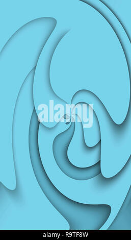 Türkis geschwungenen Formen. Blau gefärbten abstrakten Formen. Stockfoto