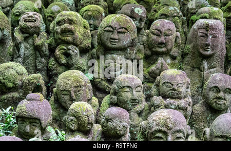 Rakan Statuen Otagi Nenbutsu-ji in Kyoto Stockfoto