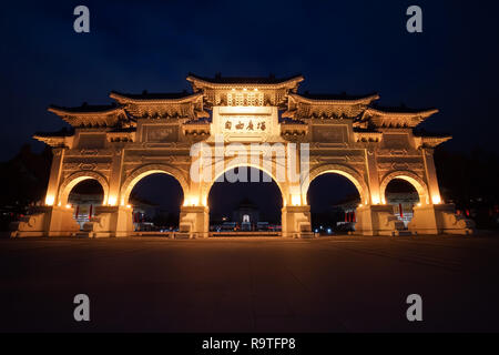 Liberty Square Main Gate Arch in Chiang Kaishek Memorial Hall, Taipei, Taiwan. Stockfoto