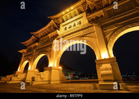 Liberty Square Main Gate Arch in Chiang Kaishek Memorial Hall, Taipei, Taiwan. Stockfoto