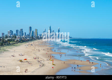 Landschaft von Surf Paradise, Gold Coast, Brisbane. Stockfoto