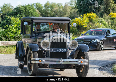 BUICK MASTER 6 COUPé 1928 auf einem alten Rennwagen Rallye Mille Miglia 2018 die berühmte italienische historische Rennen (1927-1957) Stockfoto