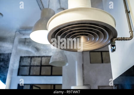 Rauch Dunstabzugshaube in einem industriellen Küche. Stockfoto