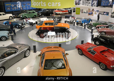 Sportwagen bei der British Motor Museum, Gaydon, Warwickshire, Großbritannien Stockfoto