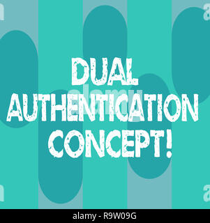 Konzeptionelle Handschrift mit Dual-Konzept. Business Foto zur Schau stellen müssen zwei Arten von Anmeldeinformationen für die Authentifizierung länglich Multi T Stockfoto