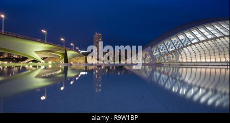 Calatrava Architektur in Valencia, Spanien Stockfoto