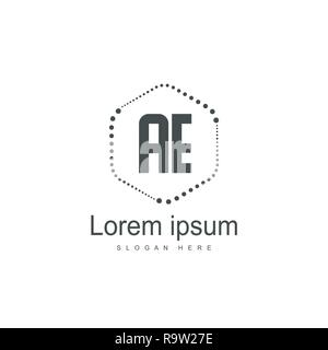 Initial AE Logo Vorlage Vektor Design Stock Vektor