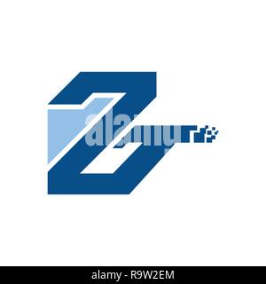 Monogramm Designelemente, anmutige Vorlage. Kalligrafische elegante Logo Design. Z logo Line Art Monogramm. Buchstabe Z auf einem weißen Hintergrund. Buchstabe Z vect Stock Vektor