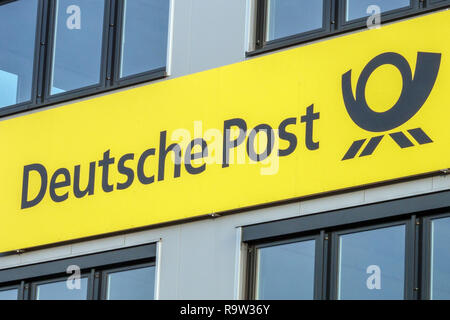 Deutsche Post Logo Berlin Deutschland Post Stockfoto