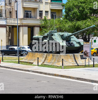 Russischen Tank außerhalb des Museum der Revolution in Havanna, Kuba. Stockfoto