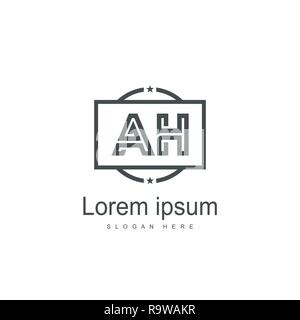 Initial AH Logo Vorlage Vektor Design Stock Vektor