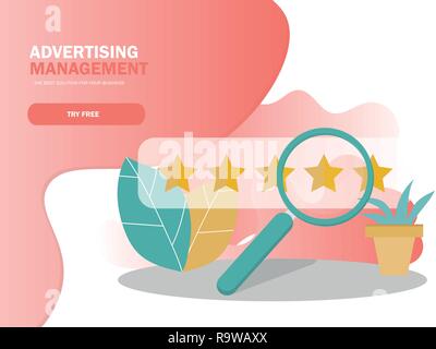 Customer Review, Usability Evaluation, Feedback, Rating System Konzept. Vektor Stock Vektor