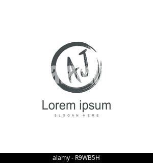 Initial AJ Logo Vorlage Vektor Design Stock Vektor