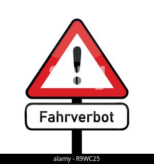 Rote Verkehrsschild Achtung Fahrverbot Vektor-illustration EPS 10. Stock Vektor